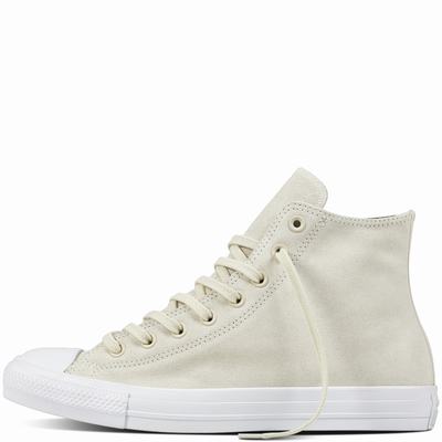 Converse Chuck Taylor All Star Plush Suede High Tops Mens - White Shoes (266DUWJO)